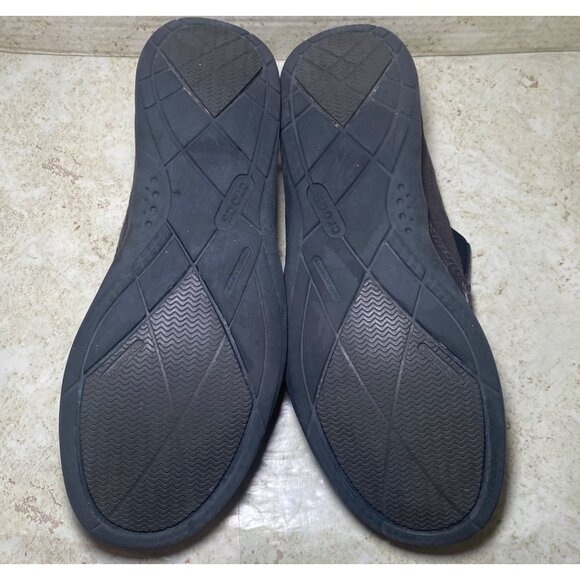 Crocs Canvas Slip On Loafers Brown Mens Shoes Comfort Casual - Picture 7 of 8